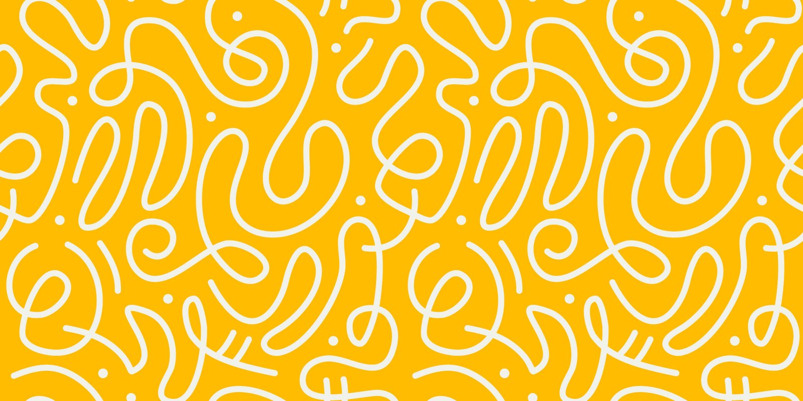 Bright yellow abstract line art wallpaper design.