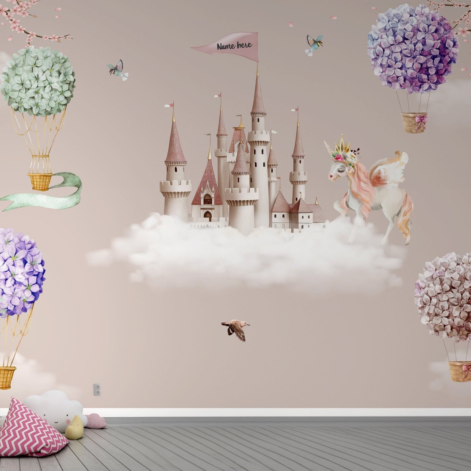 Unicorn Castle kids wallpaper by Luxe Decor