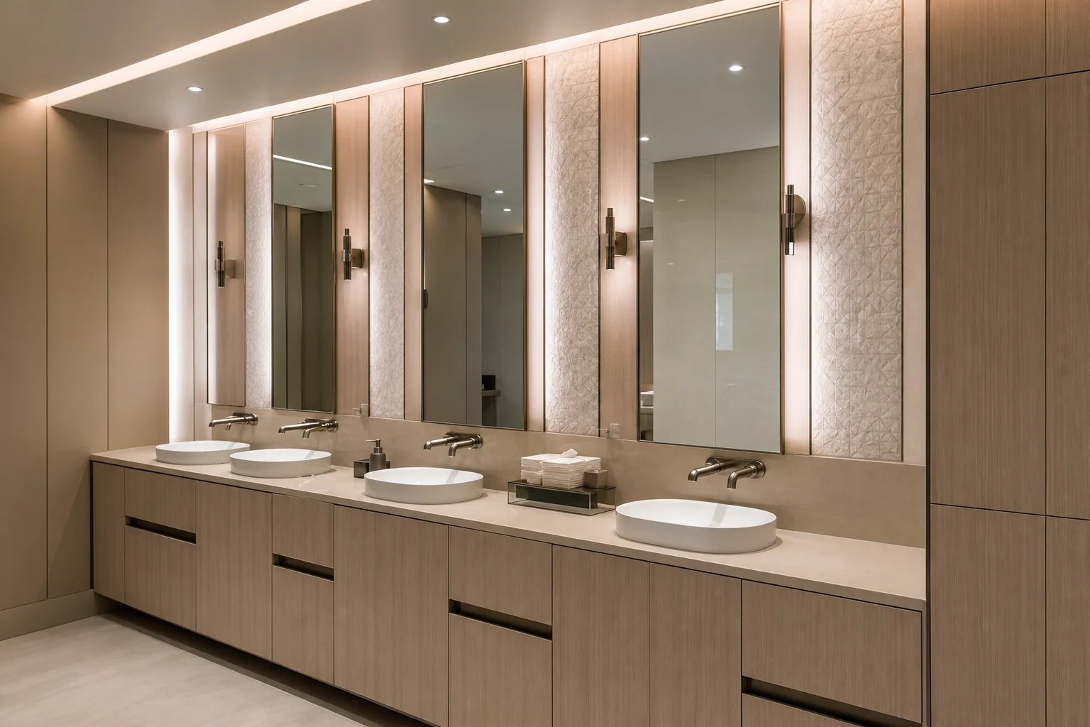Commercial Vanity Areas bathroom wrapping